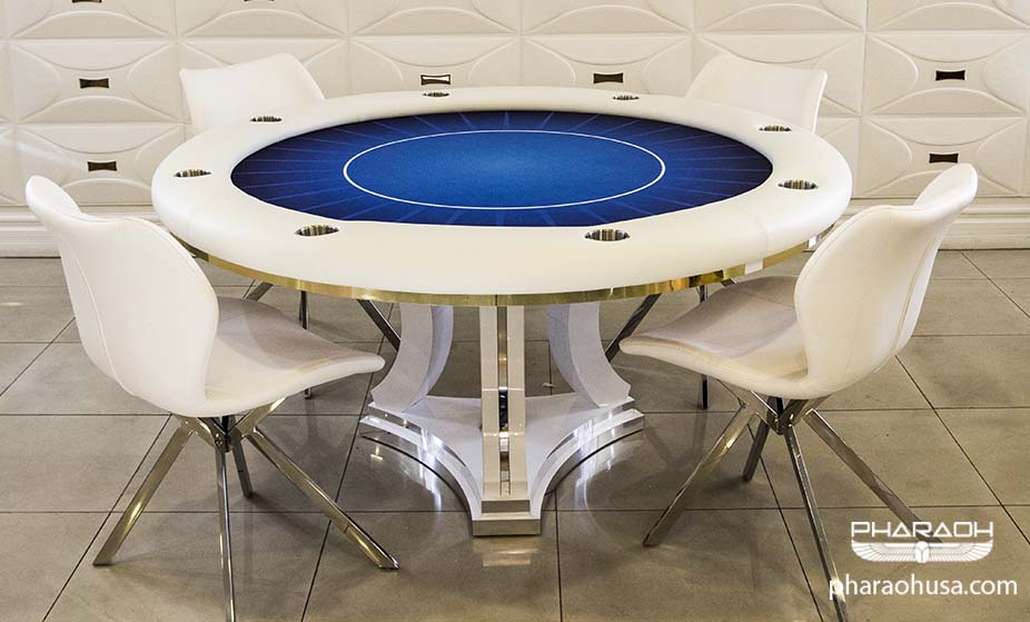 white poker table