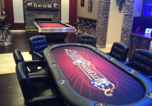Siamun Billiards Table and Texas Hold'em Poker Table with Chairs