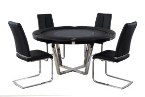 Manetho Round Poker Flip Top Table with Chairs