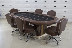 Anubis Texas Holdem Poker Table with Matching Chairs