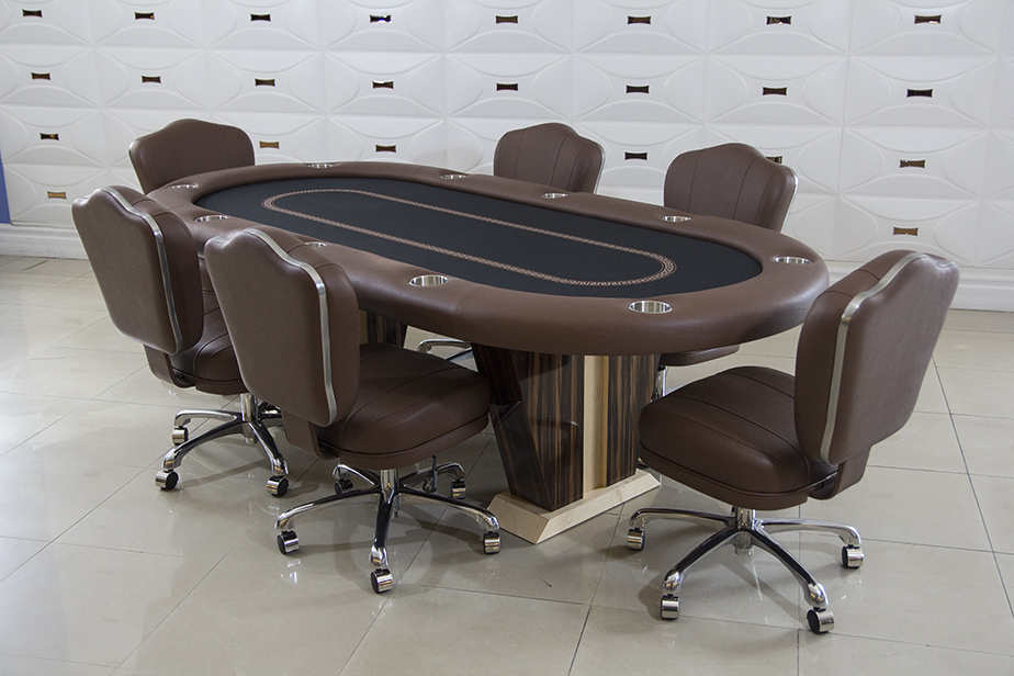 Anubis Texas Hold ’em Poker Table With 6 Matching Chairs